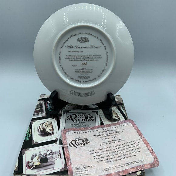 COPY - Kim Anderson's Pretty As A Picture "WITH LOVE AND KISSES" Plate 1997 by … - Picture 2 of 4